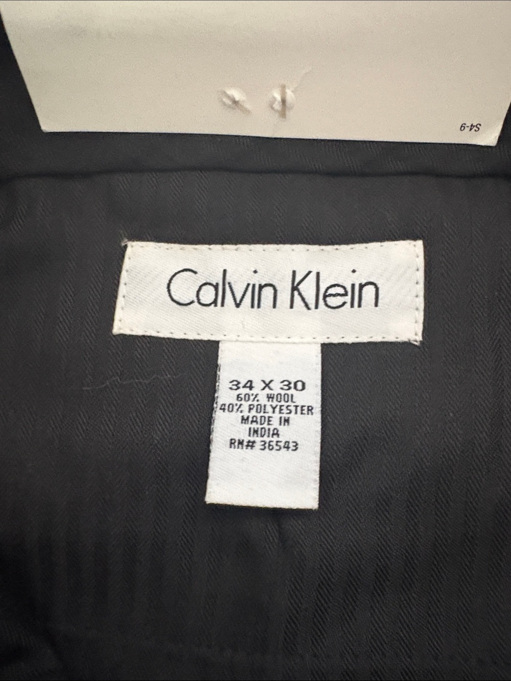 Calvin Klein Classic Straight-Leg Dress Pants in Dark Navy - Picture 8 of 8